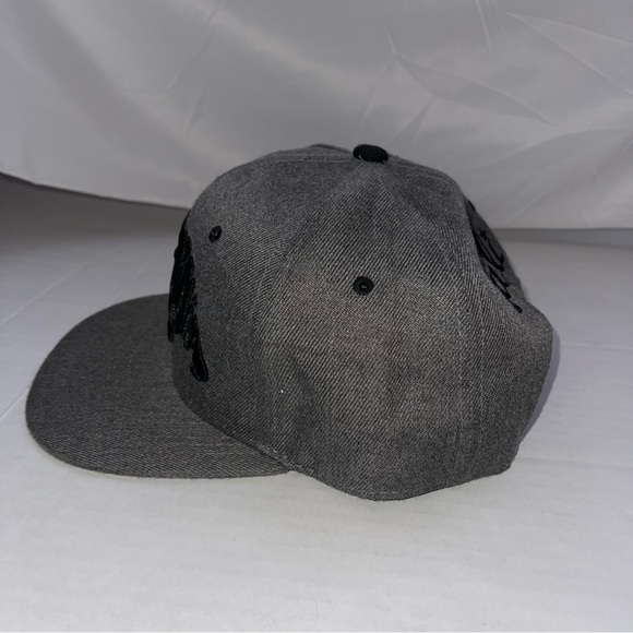 California Bear SnapBack Adjustable Hat Gray Flat Bill - Picture 3 of 7